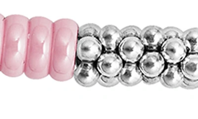 Lagos Pink Caviar Ceramic Station Necklace In Pink