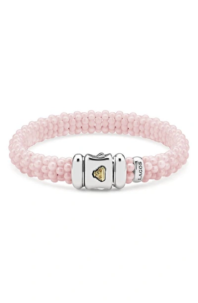Lagos Pink Caviar Ceramic Beaded Bracelet In Pink