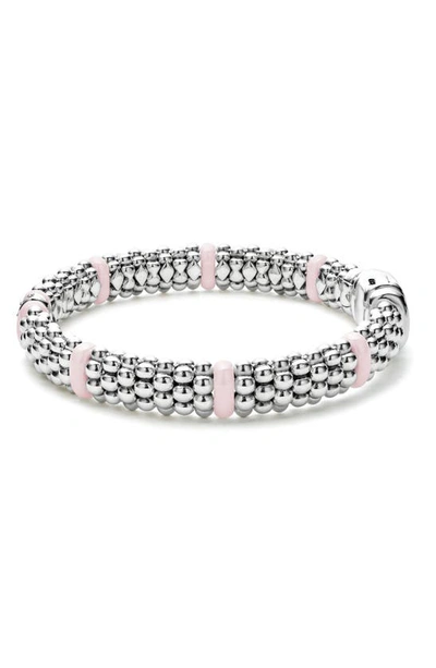 Shop Lagos Pink Caviar Diamond Ceramic Station Bracelet