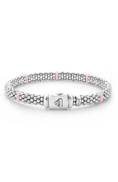 Lagos Pink Caviar Ceramic Station Bracelet In Pink