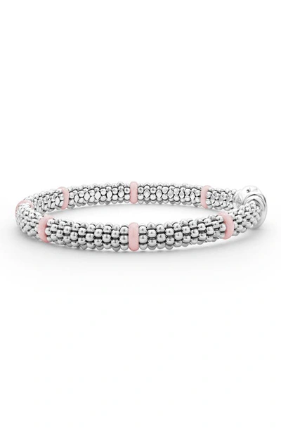 Lagos Pink Caviar Ceramic Station Bracelet In Pink