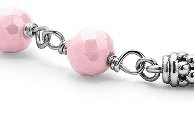 Lagos Caviar Icon Pink Ceramic Bead Toggle Bracelet In Pink