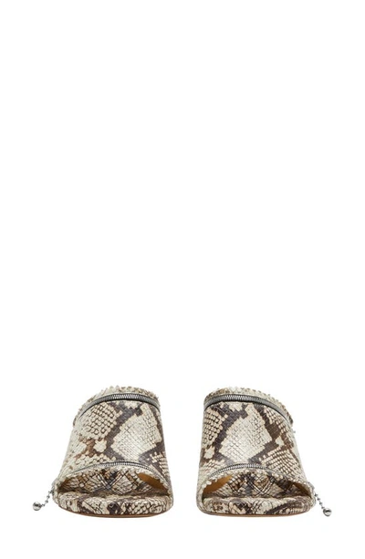Burberry Python-embossed Zipper Mule Sandals In Serpent