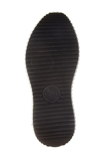 Shop Chloé Nama Platform Sneaker In Black/ White