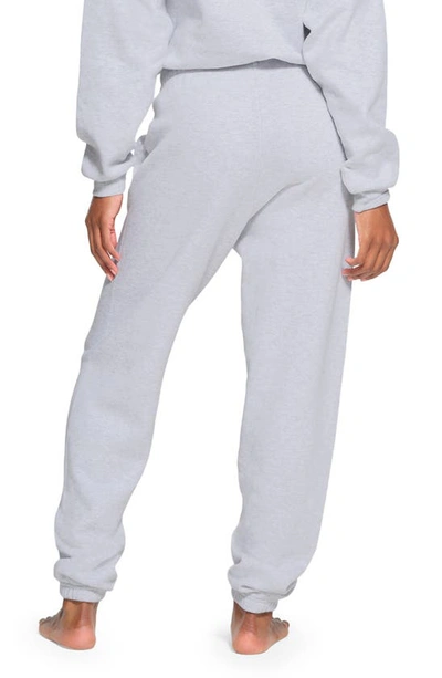 Skims Revised Classic Cotton Blend Fleece Sweatpants In Light Heather Grey