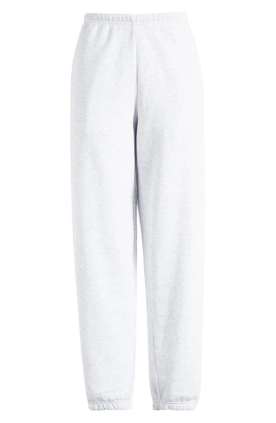 Skims Revised Classic Cotton Blend Fleece Sweatpants In Light Heather Grey