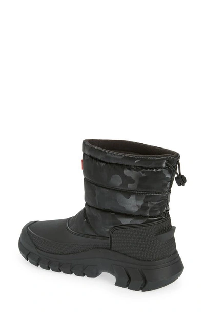 Shop Hunter Intrepid Camo Waterproof Snow Boot In Black