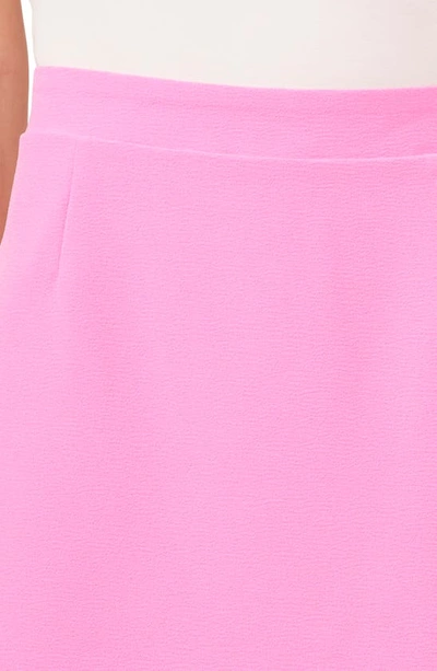 Shop Cece Crepe Miniskirt In Bright Peony Pink