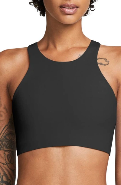 Shop Nike Dri-fit Alate Curve Cutout Sports Bra In Black