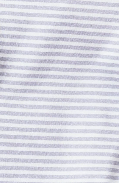 Petite Plume Kids' Stripe Fitted Two-piece Pima Cotton Short Pajamas In Grey