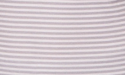 Petite Plume Kids' Stripe Fitted Two-piece Pima Cotton Pajamas In Grey