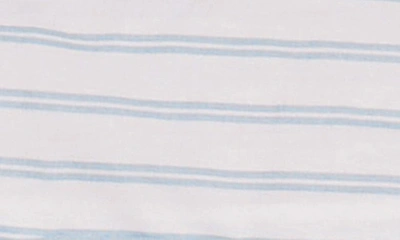 Petite Plume Kids' Blue Stripe Two-piece Pajamas In White