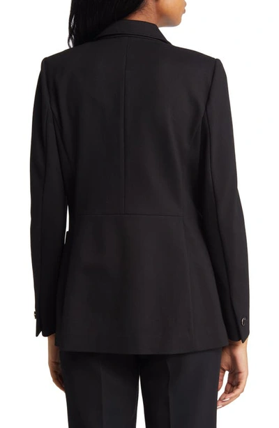 Shop Anne Klein Faux Double Breasted Jacket In Anne Black