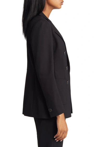 Shop Anne Klein Faux Double Breasted Jacket In Anne Black