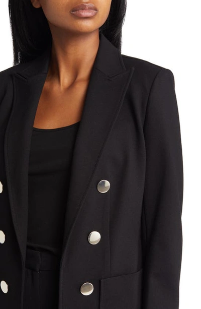 Shop Anne Klein Faux Double Breasted Jacket In Anne Black