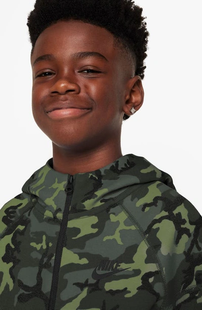 Shop Nike Kids' Tech Fleece Hoodie In Black/ Sequoia/ Black