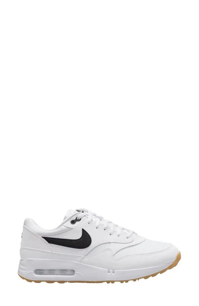 Shop Nike Air Max 1 86 Og Water Resistant Spikeless Golf Shoe In White/ Black/ Brown