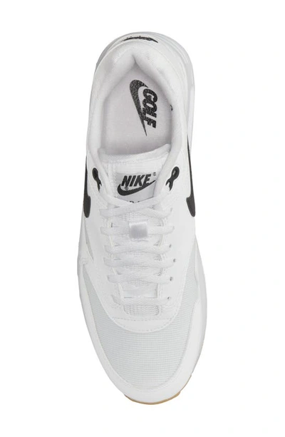 Shop Nike Air Max 1 86 Og Water Resistant Spikeless Golf Shoe In White/ Black/ Brown