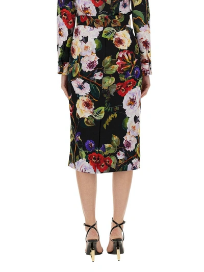 Shop Dolce & Gabbana "rose Garden" Skirt In Multicolour