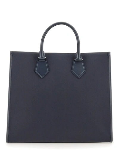 Shop Dolce & Gabbana Large Shopping Bag In Blue