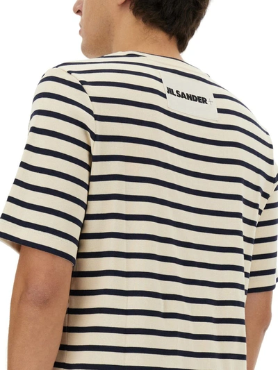 Shop Jil Sander Striped T-shirt In Multicolour
