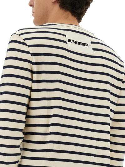 Shop Jil Sander Striped T-shirt In Multicolour