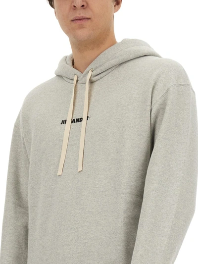 Shop Jil Sander Sweatshirt With Logo In Grey