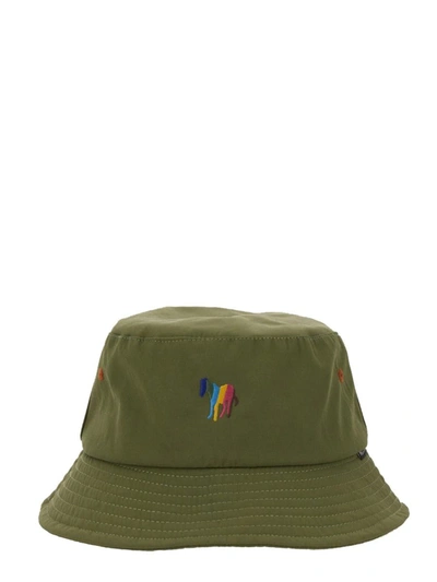Shop Ps By Paul Smith Ps Paul Smith Zebra Bucket Hat In Military Green