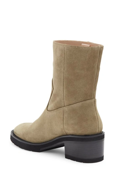 Stuart Weitzman Boulevard Moto Bootie In Khaki