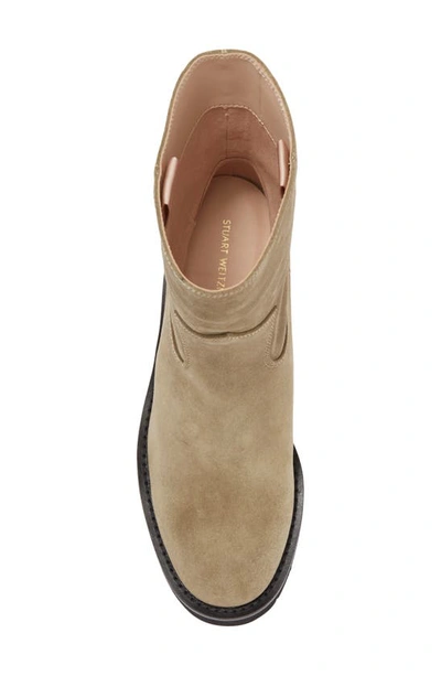Stuart Weitzman Boulevard Moto Bootie In Khaki
