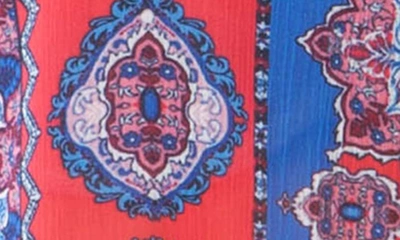 Shop Kut From The Kloth Jasmine Chiffon Button-up Shirt In Temara Stripe Red