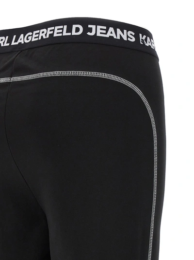 Shop Karl Lagerfeld Logo Leggings Black