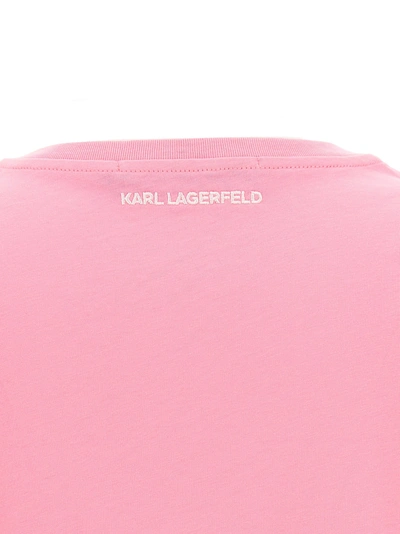 Shop Karl Lagerfeld Logo T-shirt Pink