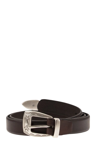 Shop Alberto Luti Dark Brown Belt