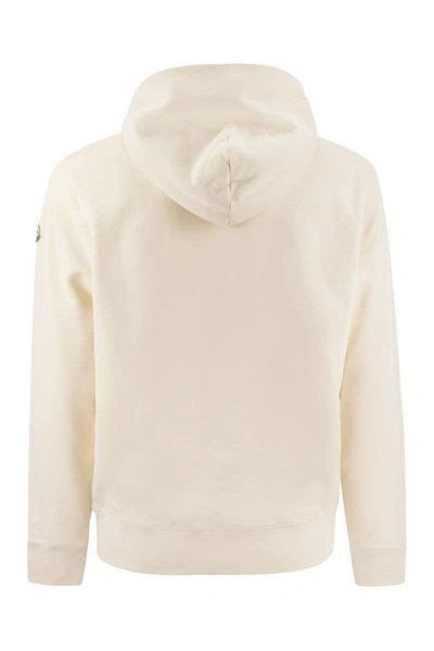 Shop Moncler Hoodie With Monogram In White