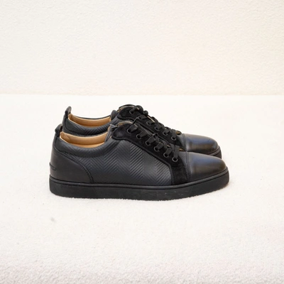 Pre-owned Christian Louboutin Black Leather Rantalow Men's Sneakers, 42