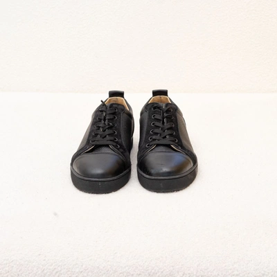 Pre-owned Christian Louboutin Black Leather Rantalow Men's Sneakers, 42
