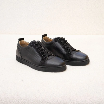 Pre-owned Christian Louboutin Black Leather Rantalow Men's Sneakers, 42