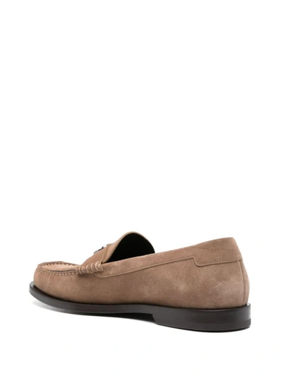 Shop Dolce & Gabbana Loafers With Logo In Brown
