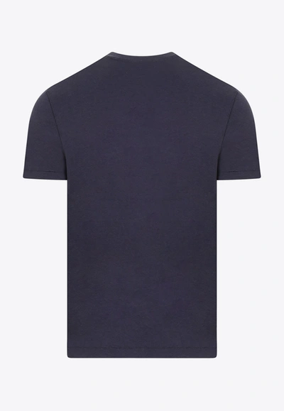 Shop Tom Ford Basic Crewneck T-shirt In Blue