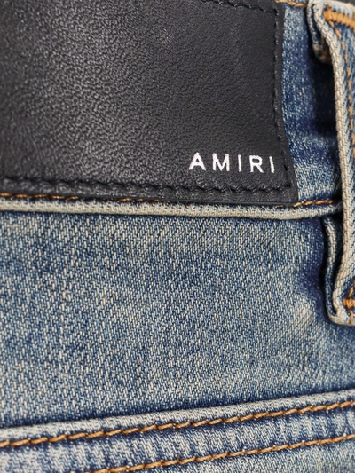 Shop Amiri Man Jeans Man Blue Jeans