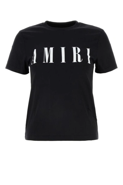 Shop Amiri Woman Black Cotton T-shirt