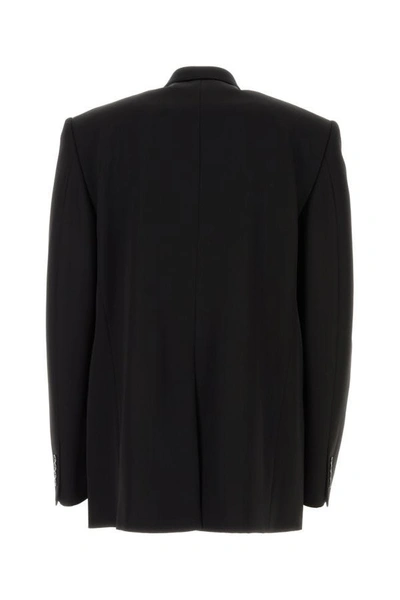 Shop Balenciaga Man Black Wool Oversize Blazer
