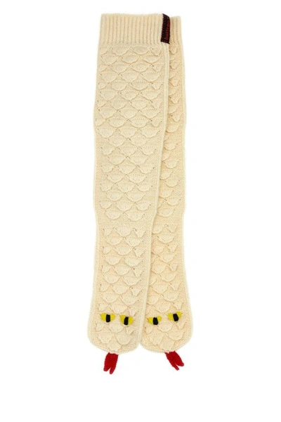 Shop Bottega Veneta Man Ivory Wool Socks In White