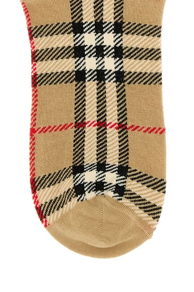 Shop Burberry Unisex Embroidered Stretch Nylon Blend Socks In Multicolor