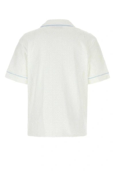 Shop Casablanca Man White Terry Fabric Shirt