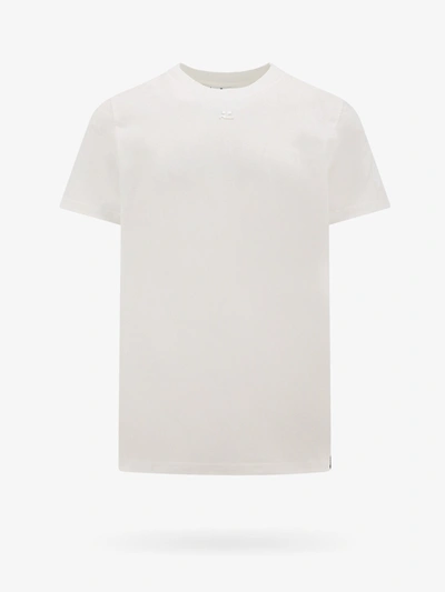 Shop Courrèges Courreges Man T-shirt Man White T-shirts