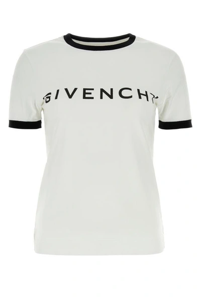 Shop Givenchy Woman White Stretch Cotton T-shirt