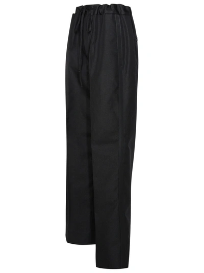Shop Maison Margiela Woman  Black Polyamide Trousers