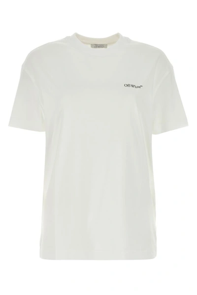 Shop Off-white Off White Woman White Cotton T-shirt